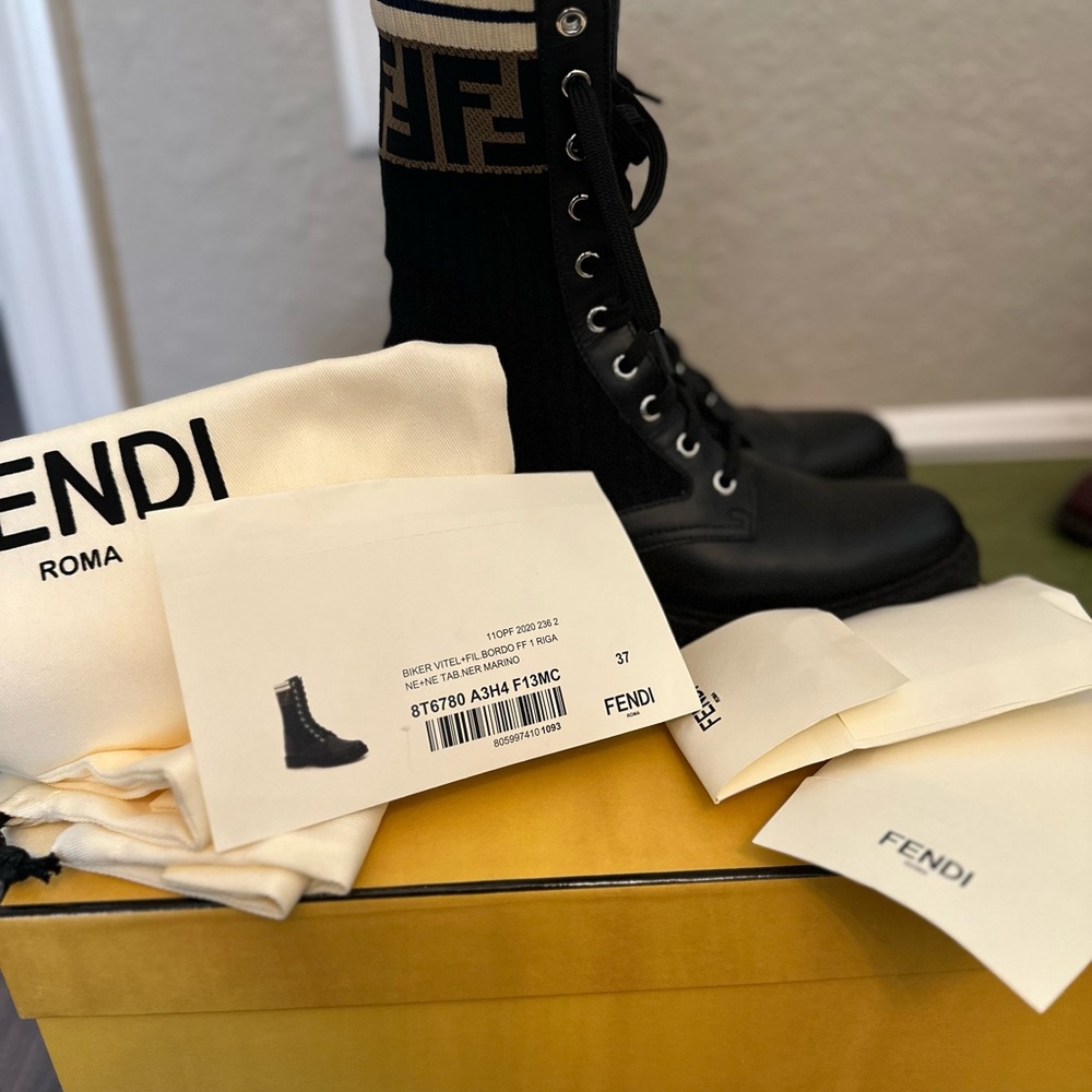 Fendi Black Leather Boots